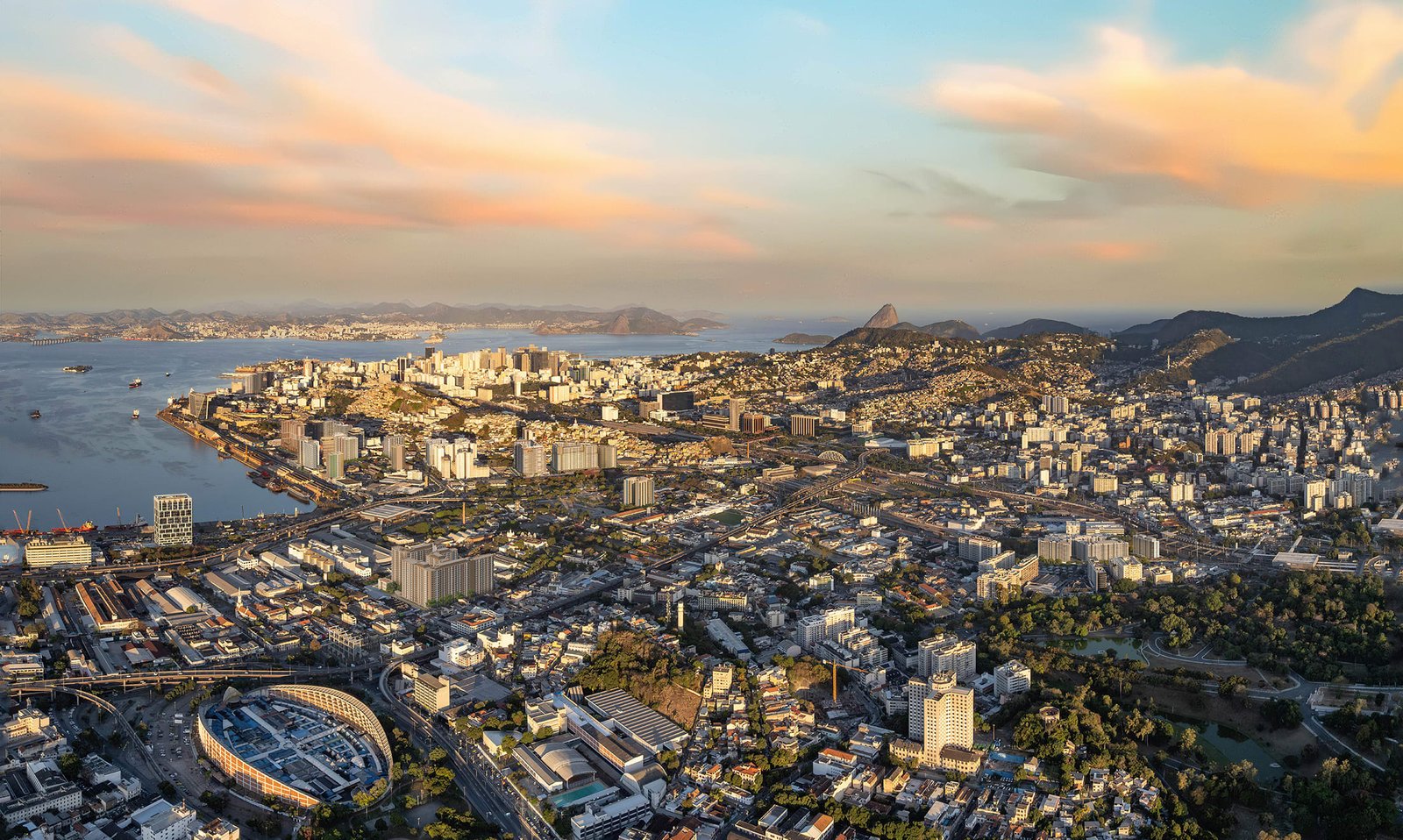 Vista aérea do Luzes do Rio em São Cristóvão